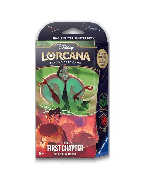 The First Chapter: Cruella / Aladdin - Emerald / Ruby Starter Deck LORCANA (Inglés)  - 