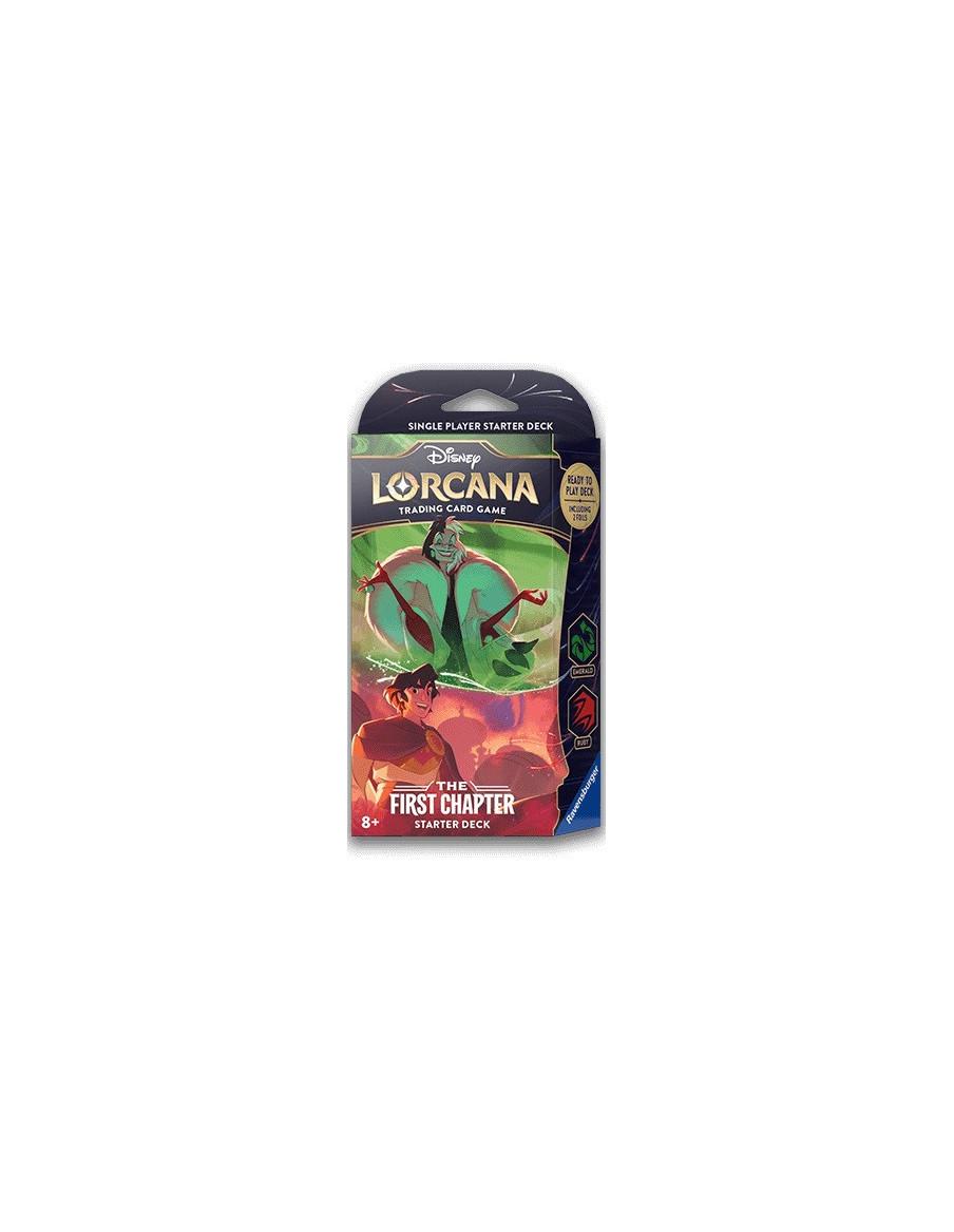 The First Chapter: Cruella / Aladdin - Emerald / Ruby Starter Deck LORCANA (Inglés)  - 