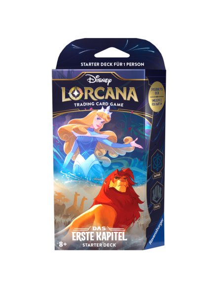 The First Chapter: Aurora / Simba - Sapphire / Steel Starter Deck LORCANA (Inglés)