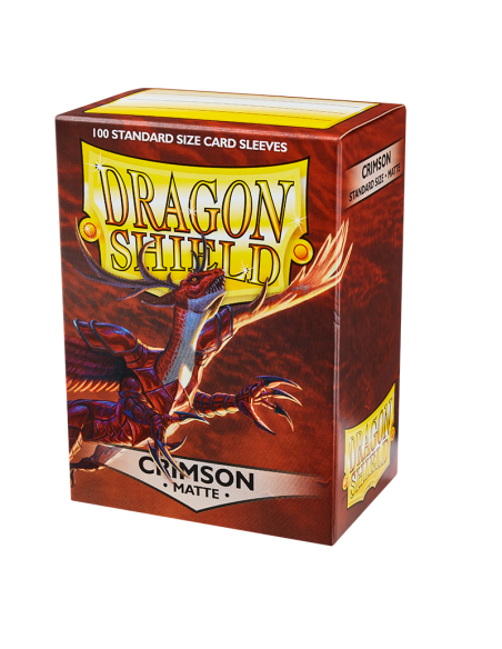 Fundas Dragon Shield Tamaño Standard (63x88mm) - Carmesí / Crimson Mate (100u)  - Fundas Tamaño Magic The Gathering, Pokemon TCG