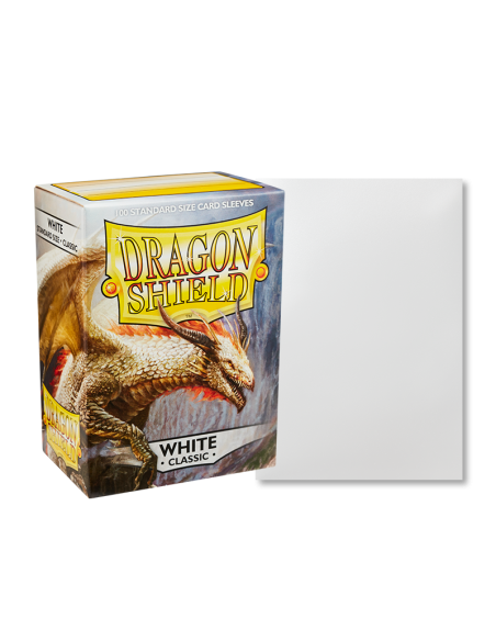 Dragon Shield Sleeves Standard size (63x88mm) - White Classic (100u)  - 