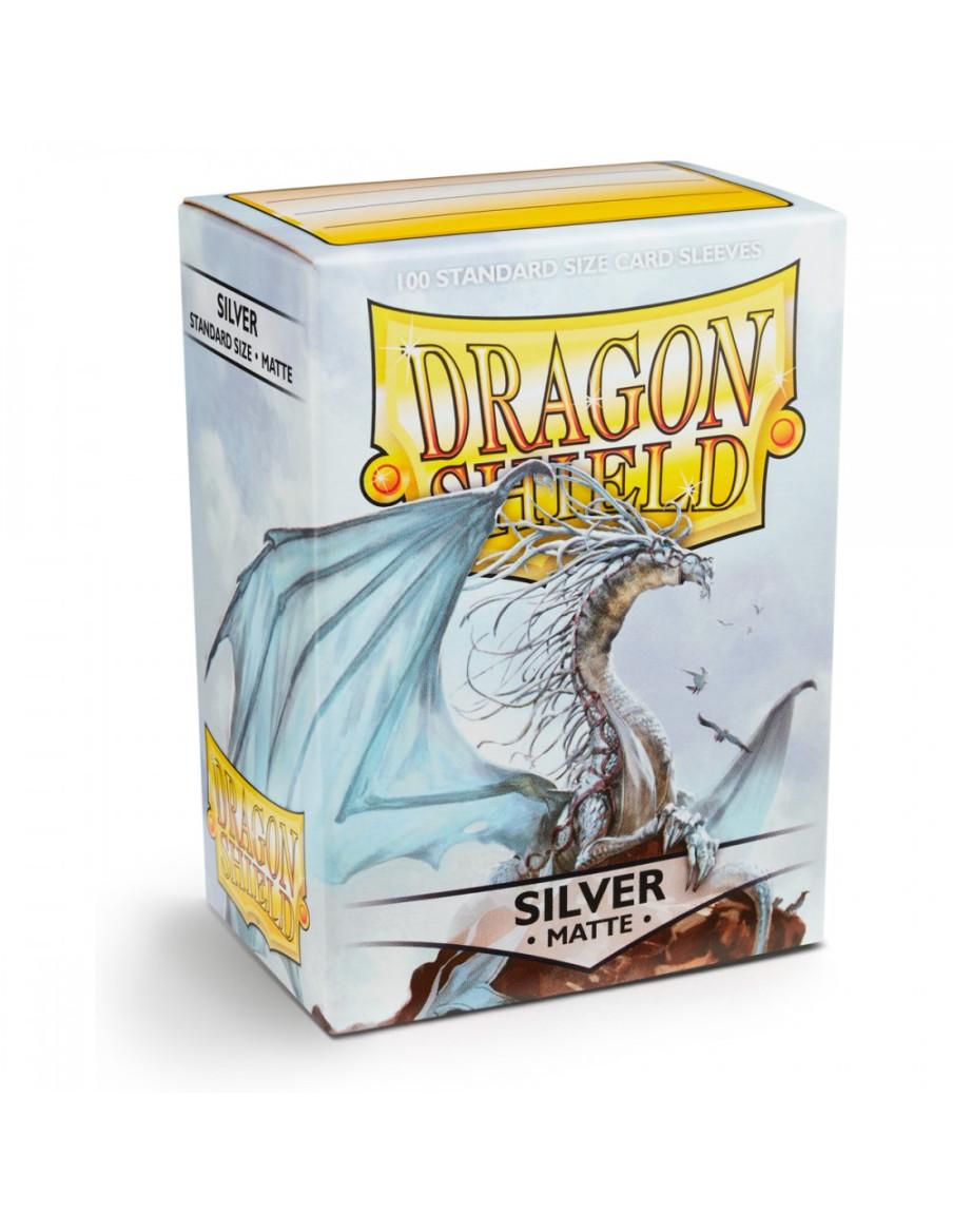 Fundas Dragon Shield Tamaño Standard (63x88mm) - Plata mate (100u)  - Protege tus cartas con las fundas de la prestigiosa marca 