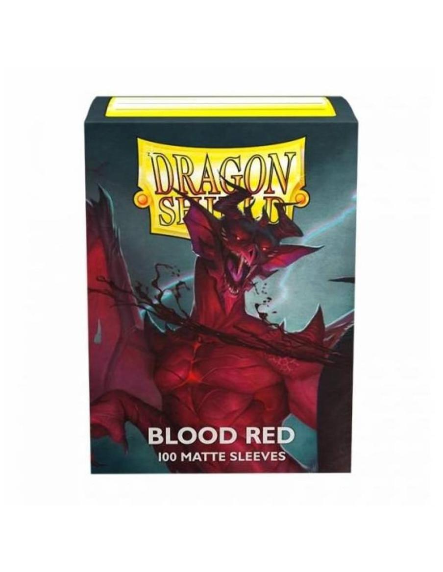 Fundas Dragon Shield Tamaño Standard (63x88mm) - Rojo Sangre / Blood Red mate (100u)  - Protege tus cartas con las fundas de la 