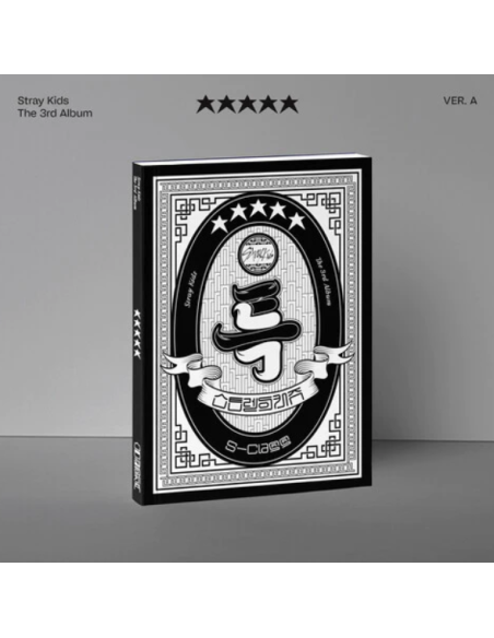 STRAY KIDS - 5 STAR (3rd Album) + First Edition Beneficts  -  Versiones: A (letra), B (dragón), C (fondo negro con cinco entrell