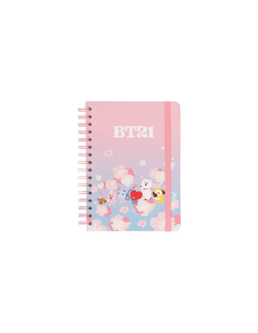 Cuaderno Tapa Forrada A5 BT21 Cherry Blossom