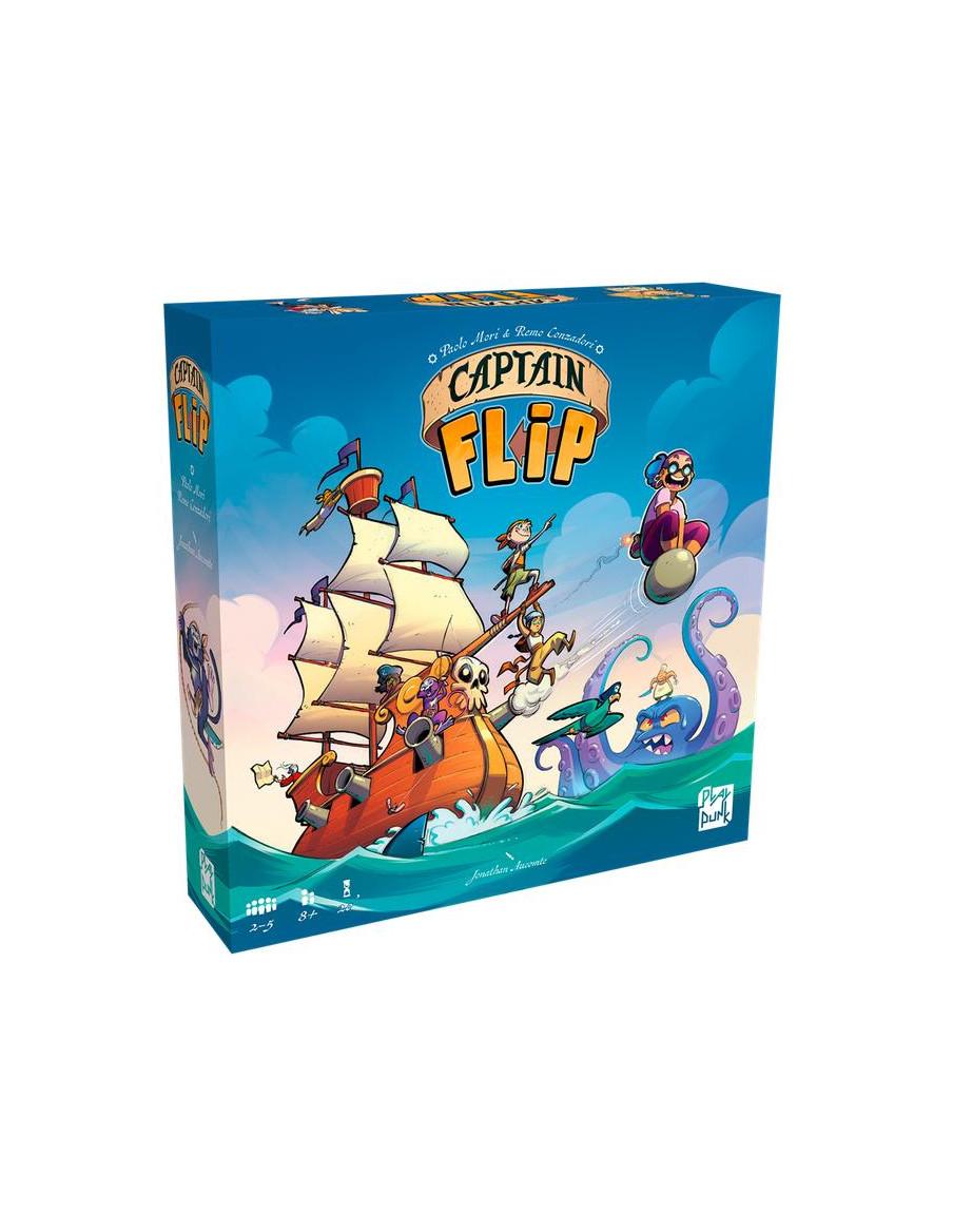 Captain Flip. Juego de Mesa  - ¡Ahoy, capitanes! Izad la bandera, enrolad piratas y llenad la bodega de brillantes monedas de or