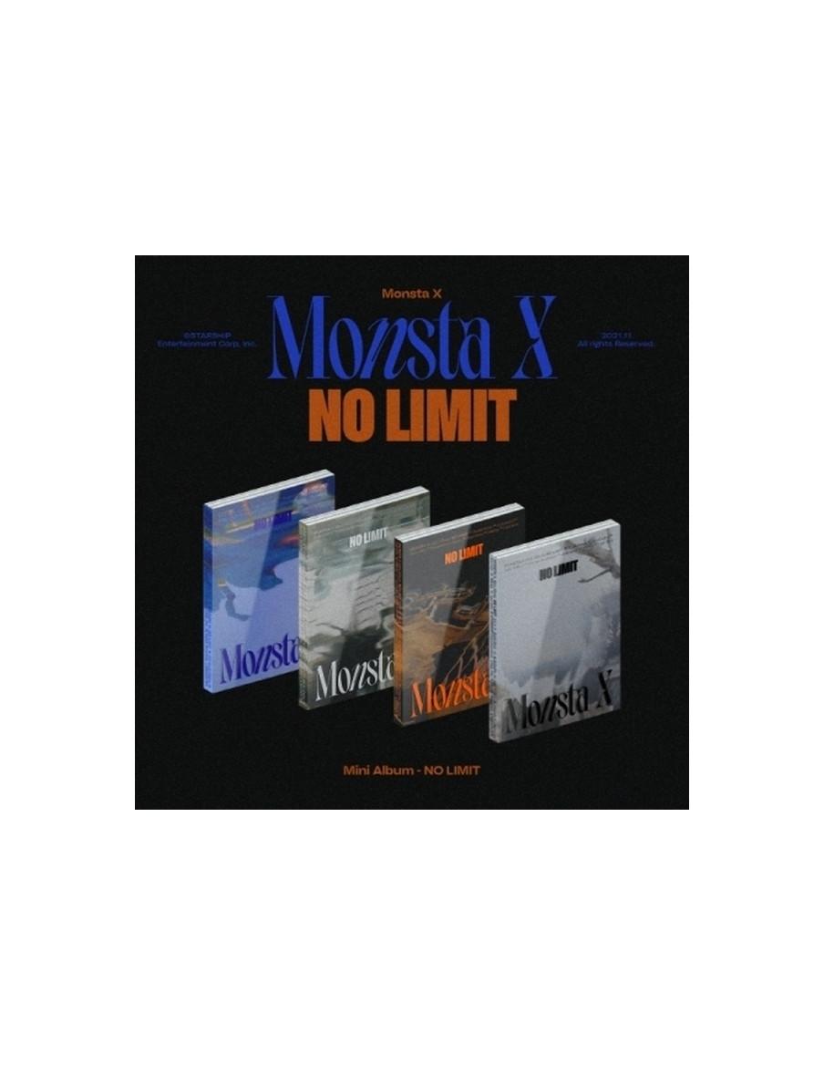 MONSTA X - No Limit (10th mini Album)  - MONSTA X - No Limit (10th mini Album)- VER.1 (Azul-azul) VER.2 (Gris con letras claras)