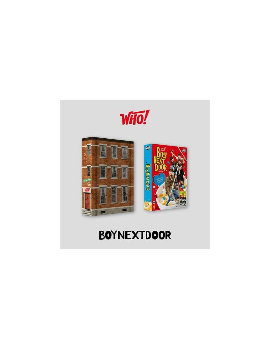 BOYNEXTDOOR - WHO (1st Single)  - BOYNEXTDOOR - WHO (1st Single)  2 versiones: Who (edificio de ladrillos) / Crunch (caja de cer