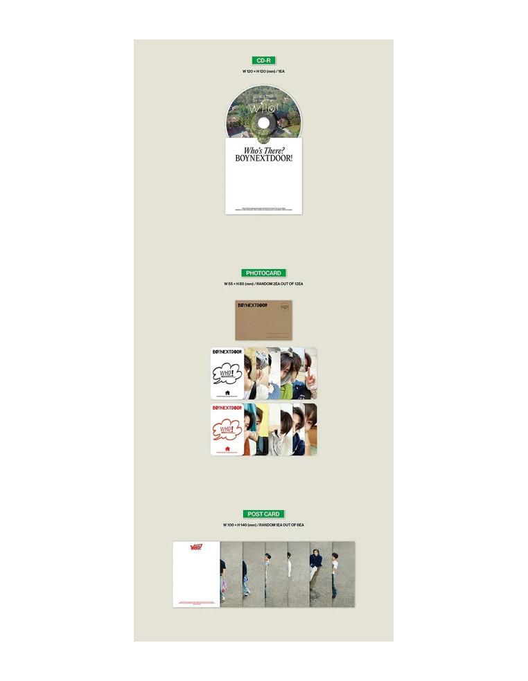 BOYNEXTDOOR - WHO (1st Single)  - BOYNEXTDOOR - WHO (1st Single)  2 versiones: Who (edificio de ladrillos) / Crunch (caja de cer