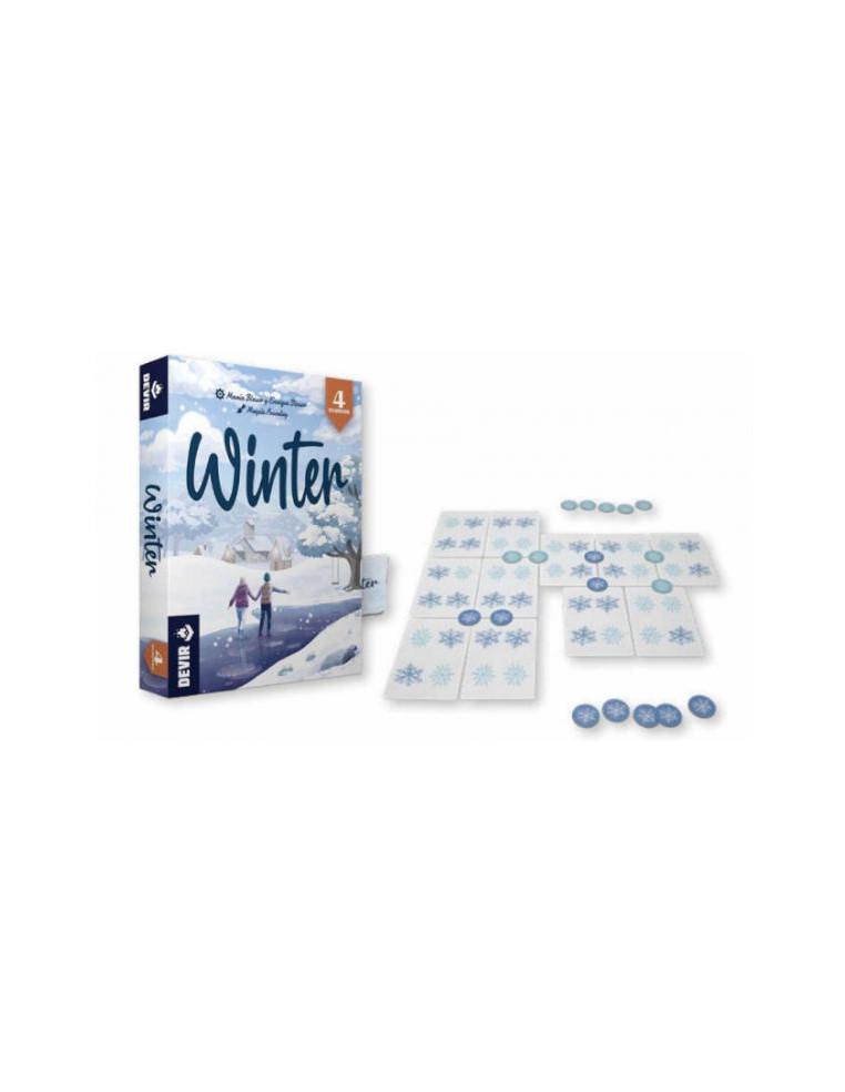 Winter. Boardgame  - El invierno ha llegado, y con él, la disputa por el control del lago helado. Winter es un juego abstracto d