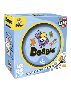 Dobble Kids  - Dobble Kids, un juego de cartas que incluye 55 cartas, más de 50 símbolos e instrucciones. Un juego que consiste 
