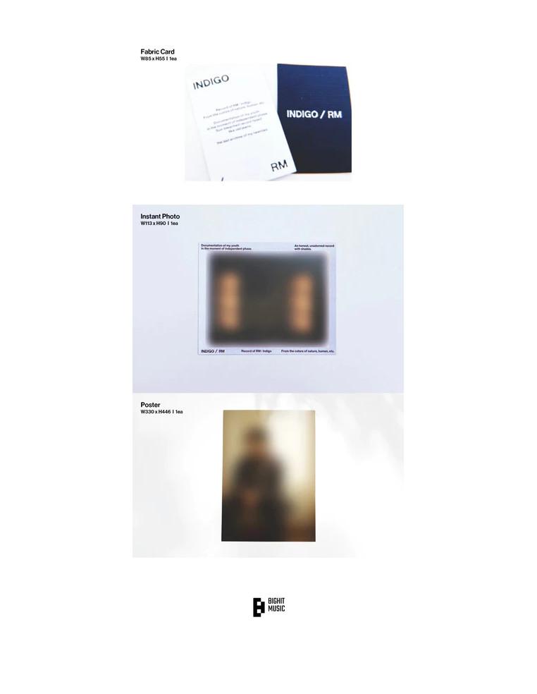 BTS - RM- INDIGO (1ER ÁLBUM EN SOLITARIO)  - BTS - RM- INDIGO (1ER ÁLBUM EN SOLITARIO) - Libro (100 páginas) - CD - Tarjetas pos