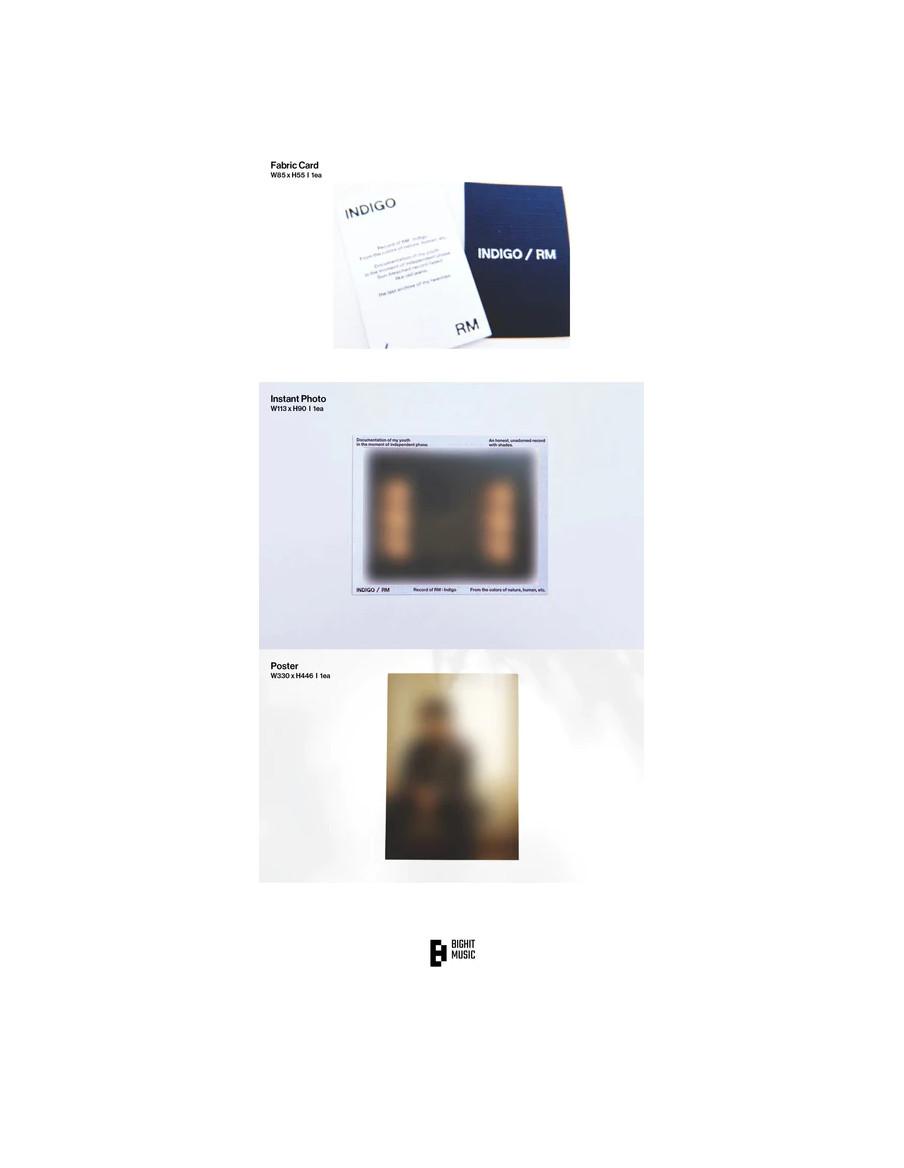 BTS - RM- INDIGO (1ER ÁLBUM EN SOLITARIO)  - BTS - RM- INDIGO (1ER ÁLBUM EN SOLITARIO) - Libro (100 páginas) - CD - Tarjetas pos