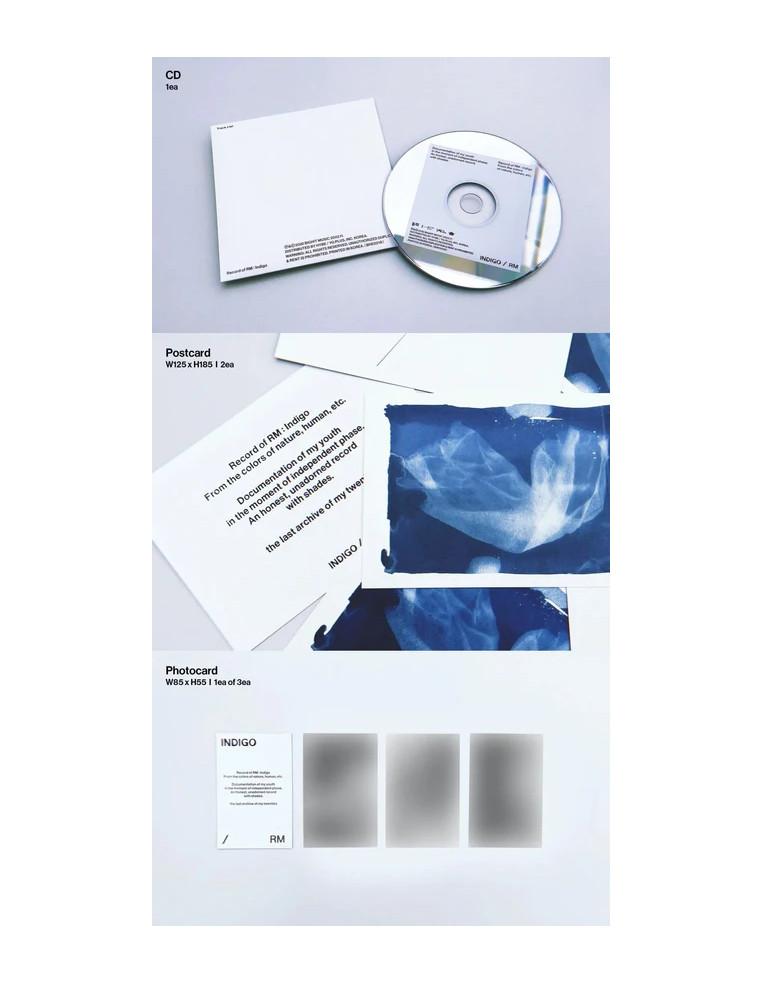 BTS - RM- INDIGO (1ER ÁLBUM EN SOLITARIO)  - BTS - RM- INDIGO (1ER ÁLBUM EN SOLITARIO) - Libro (100 páginas) - CD - Tarjetas pos