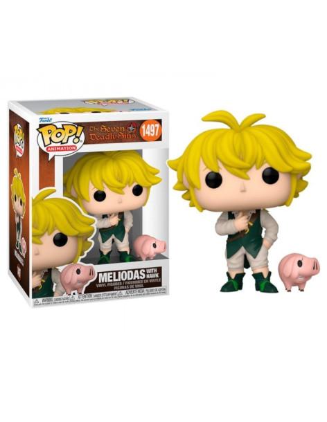 Funko Pop Meliodas con Hawk. the Seven Deadly Sins  - Figura de vinilo de aproximadamente 9 centímetros del personaje de Melioda