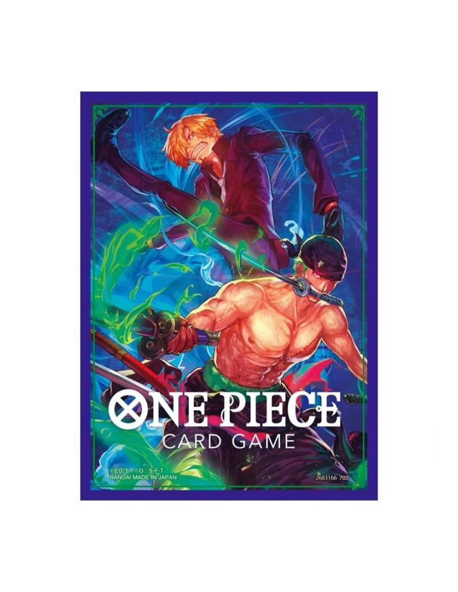 Fundas One Piece TCG Zoro y Sanji (Estandar)  - Original One Piece 63mm x 88mm Bandai sleeves.