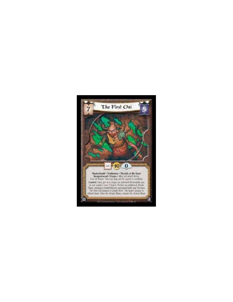 The First Oni Inexp (Alemán)  - Shadowlands · Nonhuman · Disciple of the Kami · Inexperienced · Unique · May not attach Items. L