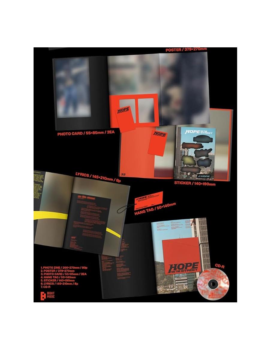 J-HOPE - Hope on the Street (Vol.1 Album Especial)  - J-HOPE - HOPE ON THE STREET (VOL.1 ALBUM ESPECIAL) VER.1 PRELUDE (Naranja)