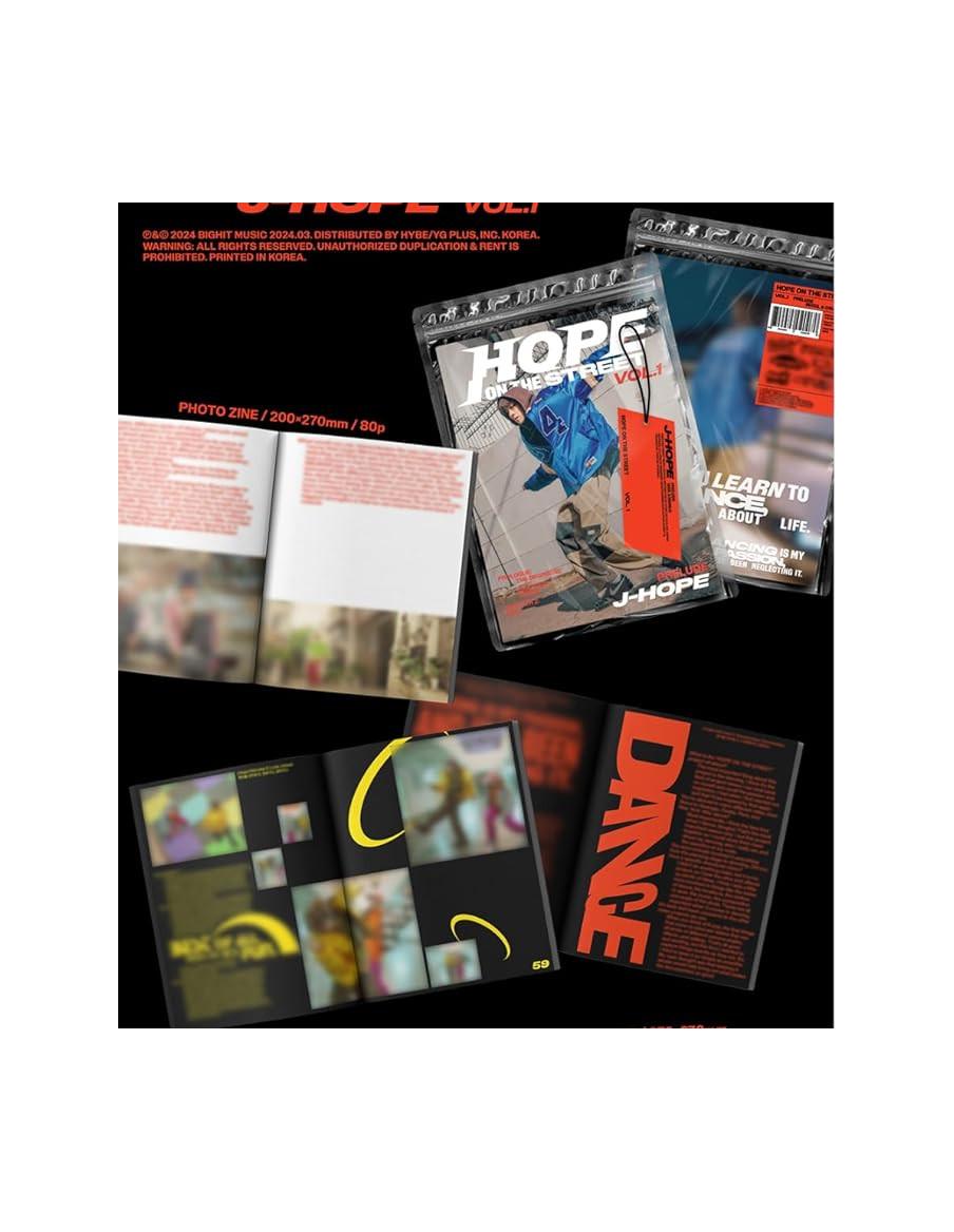 J-HOPE - Hope on the Street (Vol.1 Album Especial)  - J-HOPE - HOPE ON THE STREET (VOL.1 ALBUM ESPECIAL) VER.1 PRELUDE (Naranja)