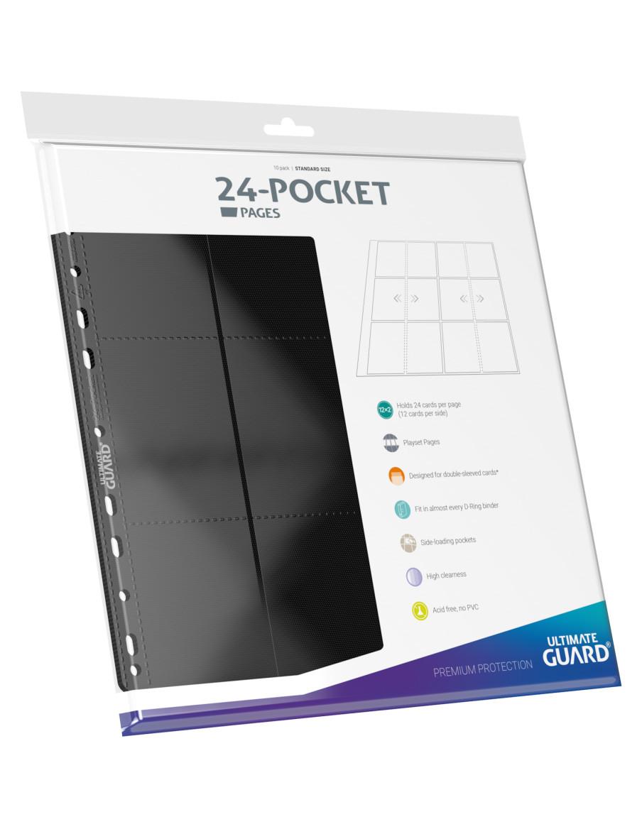 Ultimate Guard 24 Pocket QuadRow Binder Sheet Pack black (10 sheets)  - Ultimate Guard 24 Pocket QuadRow Binder Sheet Pack black