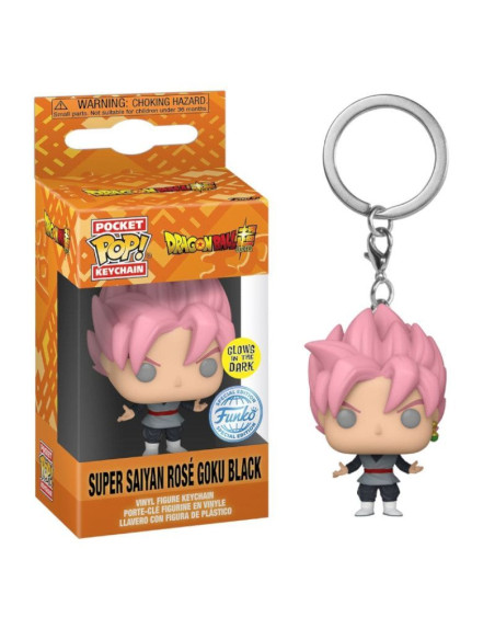 Pop Keychain. Super Saiyan Rosé Goku Black (Glows in the Dark). DBS