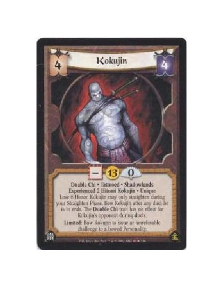 Kokujin Exp2 FOIL  - Double Chi . Tattooed . Shadowlands Experienced 2 Hitomi Kokujin . Unique. Lose 6 Honor. Kokujin may only s