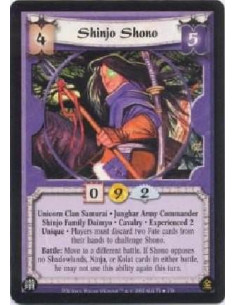 Shinjo Shono Exp2 FOIL - Unicorn Clan Samurai * Junghar Army Commander * Shinjo Family Daimyo * Cavalry * Experienced 2 UniqueP