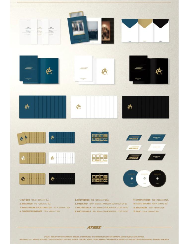 Ateez - Golden Hour: PART 1 (10TH mini Album)  - Ateez - Golden Hour : PART 1 (10TH MINI ALBUM)Opciones disponibles: Blue Hour (