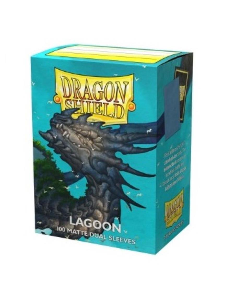 Fundas Dragon Shield Tamaño Standard (63x88mm) - Lagoon Dual Mate (100)  - Fundas compatibles con Magic The Gathering, Pokémon T