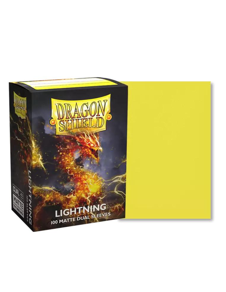 Fundas Dragon Shield Tamaño Standard (63x88mm) - Lightning Dual Mate (100)  - Fundas compatibles con Magic The Gathering, Pokémo