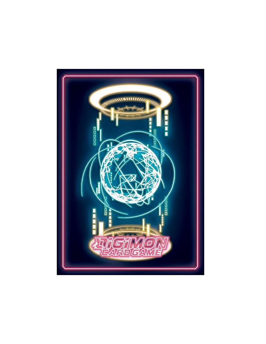 Fundas Digimon Neon card back 3rd Anniversary Art Tamaño Standard (60)