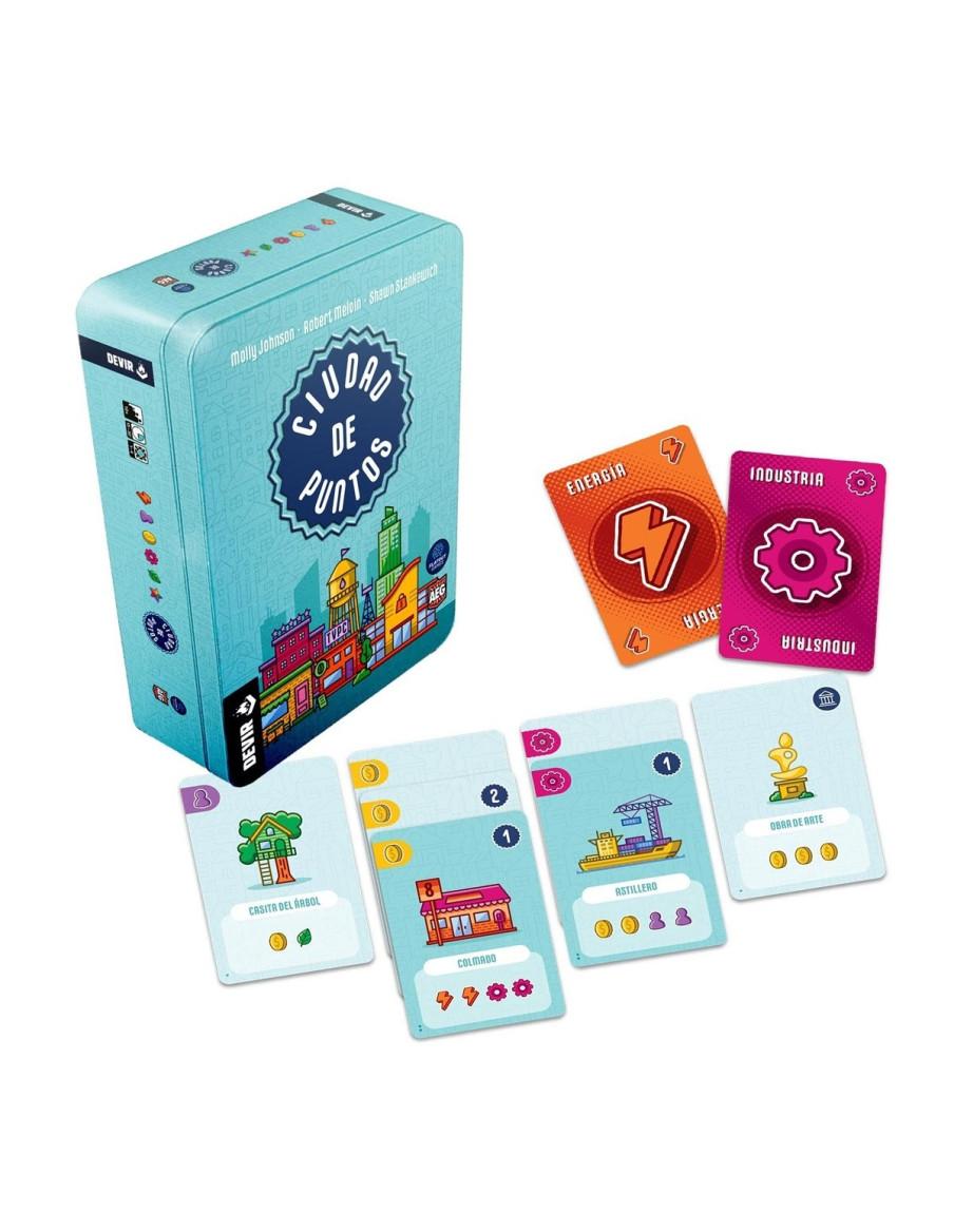 Ciudad de Puntos. Juego de Mesa  - Ciudad de Puntos es un juego de cartas y construcción de motores con más de 150 cartas de con