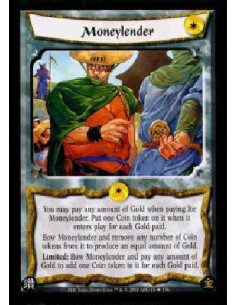 Moneylender FOIL - You may pay any amount of Gold when paying for Moneylender. Put one Coin token on it when it enters play for