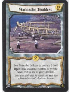 Watanabe Builders  - Bow Watanabe Builders to produce 2 Gold.Open: Bow Watanabe Builders to give the Naval trait to one of your 