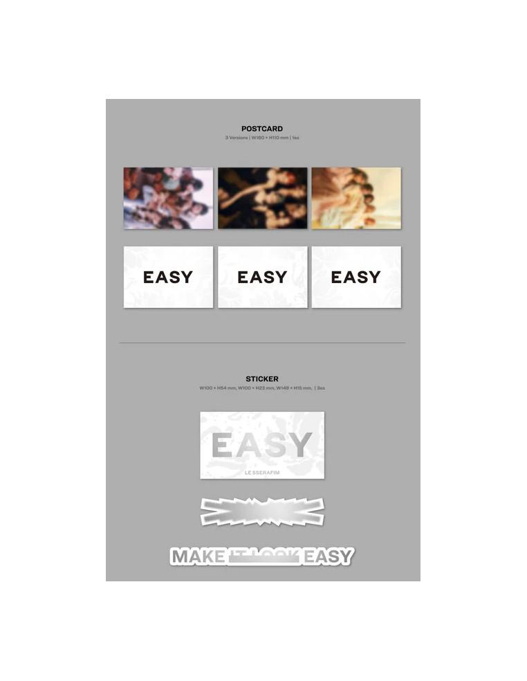 LE SSERAFIM - Easy (3er Mini Album)  - LE SSERAFIM - Easy (3er Mini Album) 3 Versiones: Vol.1 (rosa) / vol.2 (azul) / vol.3 (gri
