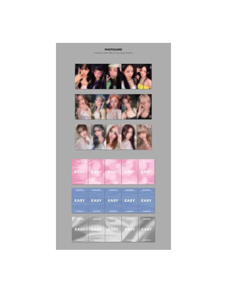 LE SSERAFIM - Easy (3er Mini Album)  - LE SSERAFIM - Easy (3er Mini Album) 3 Versiones: Vol.1 (rosa) / vol.2 (azul) / vol.3 (gri