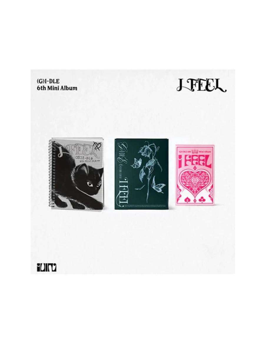 (G)I-DLE - I Feel (6th Mini Album)  - (G)I-DLE - I Feel (6th Mini Album) 3 versiones: Queen (naipe) / Butterfly (flor y mariposa