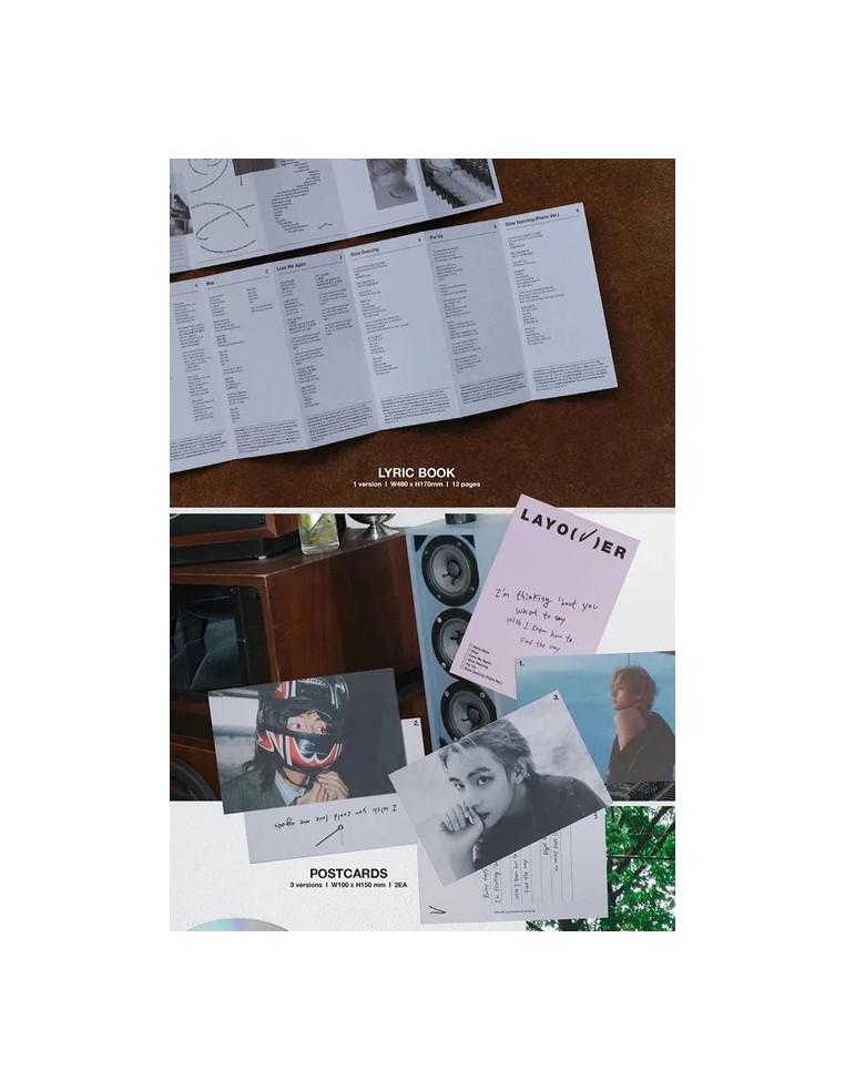 BTS - V - Layover (1st Solo Album)  - Libro fotográfico A (124 páginas)Fotolibro B de 20 páginasLibro de letras (12 páginas)2 Po
