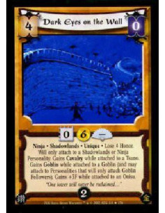 Dark Eyes on the Wall FOIL  - Ninja * Shadowlands * Unique * Lose 4 Honor.Will only attach to a Shadowlands or Ninja Personality