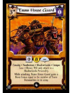 Tsuno House Guard FOIL  - Cavalry * Nonhuman * Shadowlands * UniqueLose 4 Honor. Will only attach to a Shadowlands Personality.W