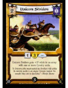Unicorn Striders  - Unicorn Striders gain +1F while in an army with one or more Cavalry units.