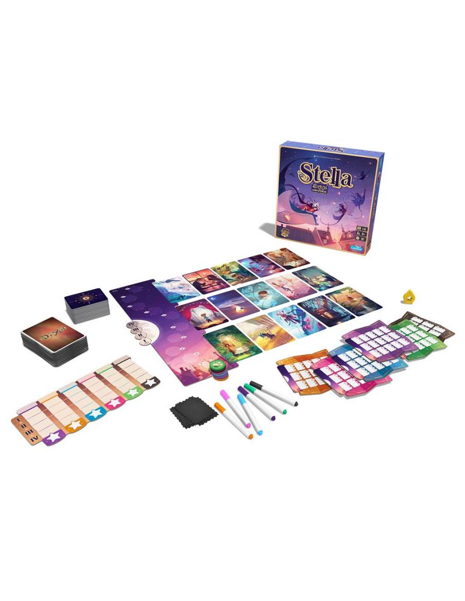 Stella. Dixit Universe  - ¡Buscadores estelares! Explorad el cielo y traed algo de luz a vuestro mundo. Stella es un juego compe