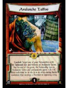 Avalanche Tattoo  - Limited: Target one of your Personalities with the Tattooed trait and without an Avalanche Tattoo. For the r
