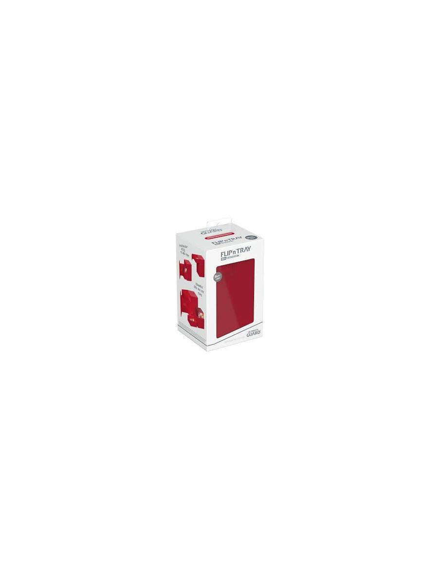 Flip'n'Tray Deck Case 80+ Tamaño Estándar XenoSkin Monocolor Rojo. Ultimate Guard  - 
