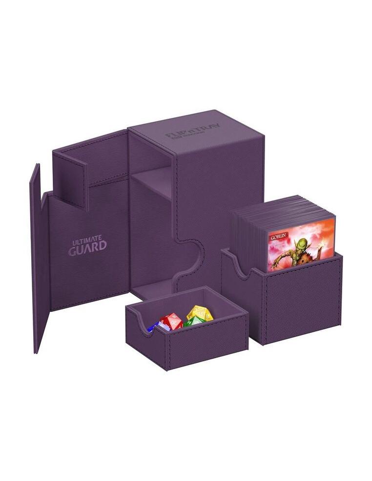 Flip'n'Tray Deck Case 80+ Tamaño Estándar XenoSkin Monocolor Violeta. Ultimate Guard  - 