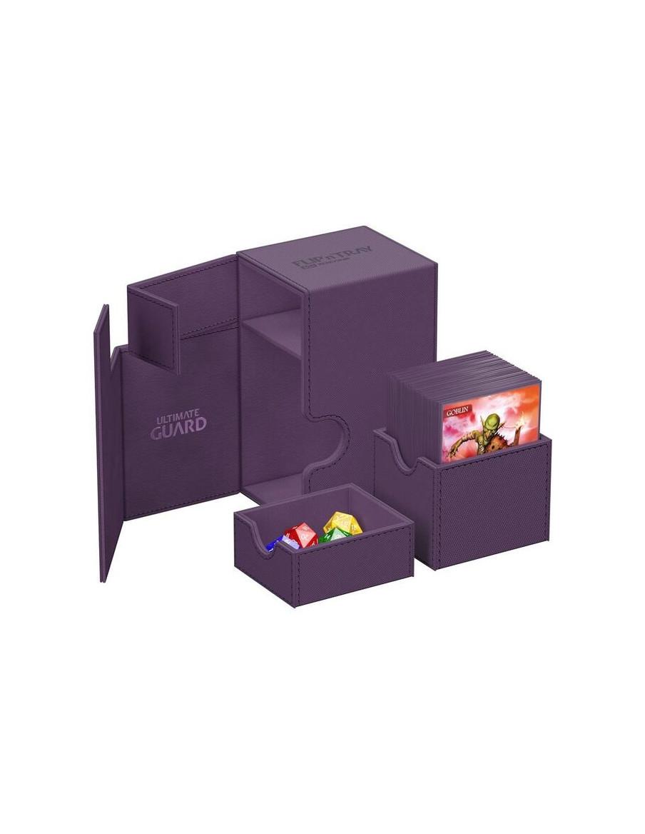 Flip'n'Tray Deck Case 80+ Tamaño Estándar XenoSkin Monocolor Violeta. Ultimate Guard  - 