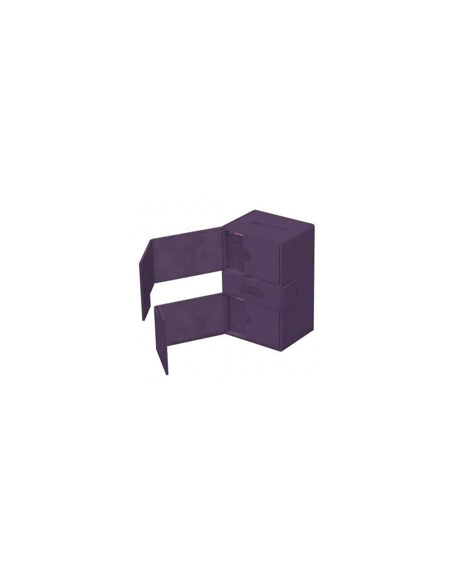 Twin Flip'n'Tray Deck Case 160+ Tamaño Estándar XenoSkin Violeta Monocolor. Ultimate Guard  - 