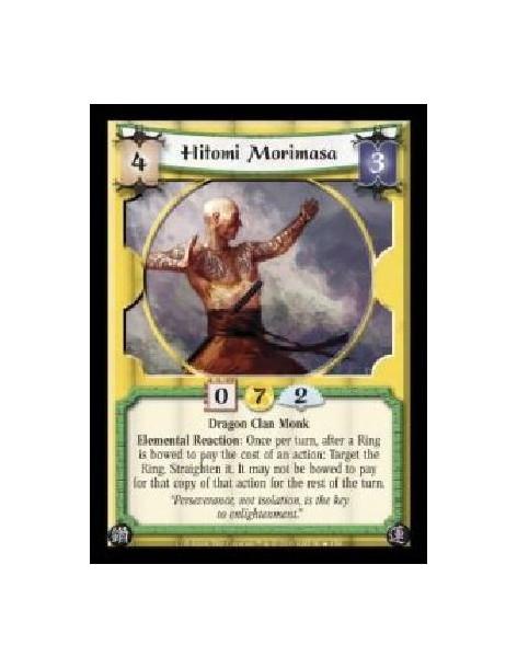 Hitomi Morimasa FOIL (Español)  - Dragon Clan Monk. Elemental Reaction: Once per turn, after a Ring is bowed to pay the cost of 