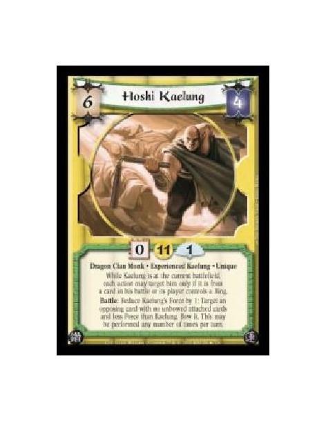 Hoshi Kaelung Exp FOIL (Español)  - Dragon Clan Monk · Experienced Kaelung · Unique. While Kaelung is at the current battlefield