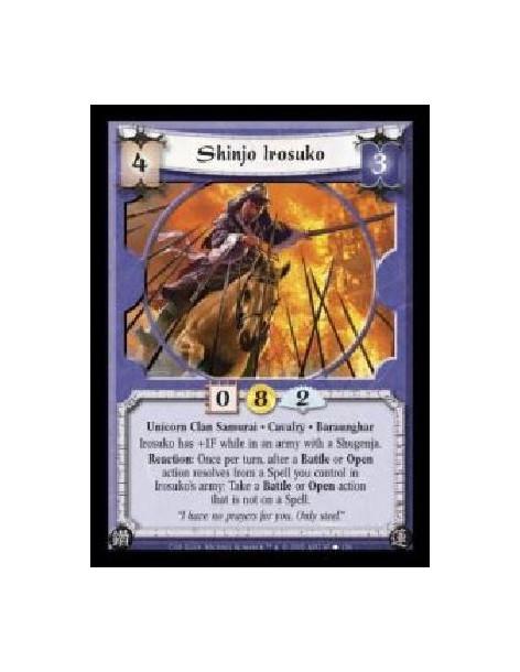 Shinjo Irosuko (Español)  - Unicorn Clan Samurai · Cavalry · Baraunghar. Irosuko has +1F while in an army with a Shugenja. React